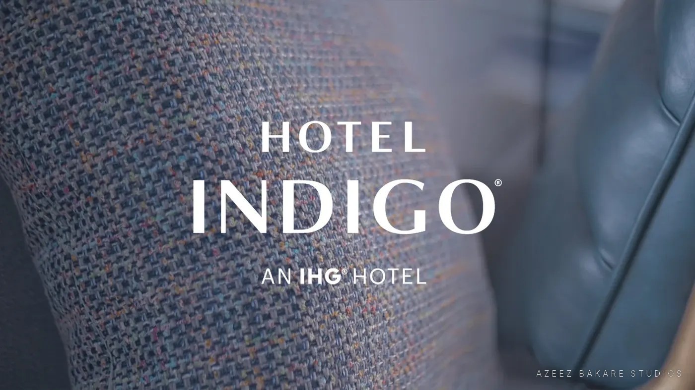 Title frame from the Hotel Indigo film for IHG, Miami